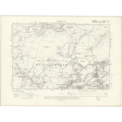 1907 Map of Cheshire III.SE, 1911 Print