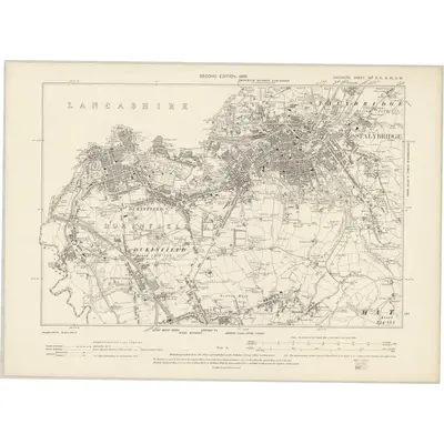 1896 Map of Cheshire IIIA.SE & III.SW, 1899 Print