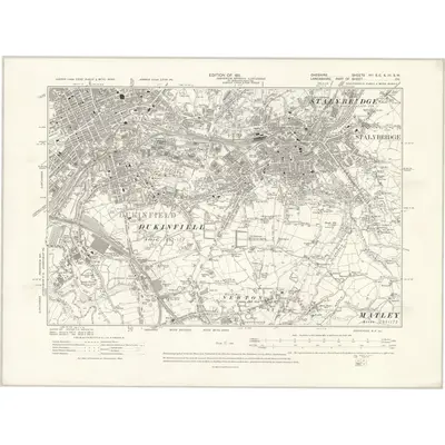 1906 Map of Cheshire IIIA.SE & III.SW, 1911 Print