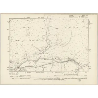 1896 Map of Cheshire IV.NE, 1899 Print