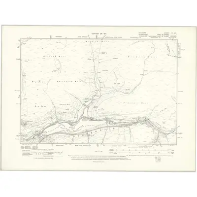 1907 Map of Cheshire IV.NE, 1911 Print