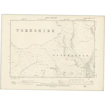 1896 Map of Cheshire IV.NW, 1899 Print