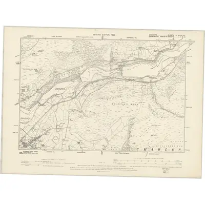 1896 Map of Cheshire IV.SW & SE, 1899 Print