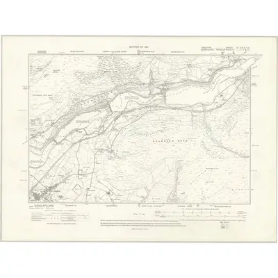 1907 Map of Cheshire IV.SW & SE, 1911 Print