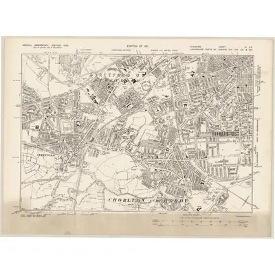 1938 Map of Cheshire IX.NE, 1939 Print