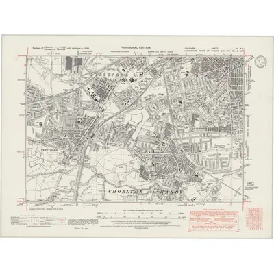 1938 Map of Cheshire IX.NE, 1946 Print