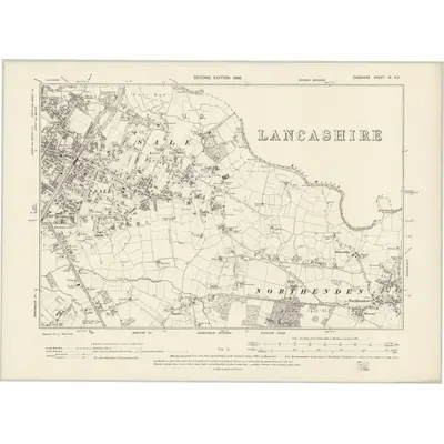 1897 Map of Cheshire IX.SE, 1899 Print
