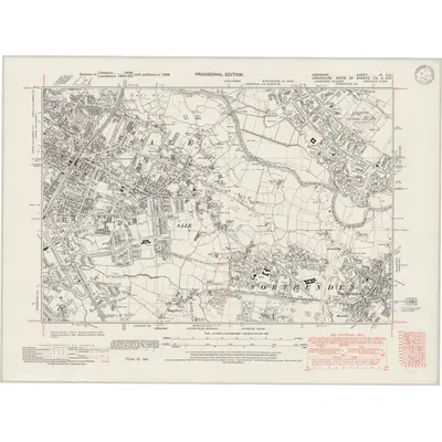 1938 Map of Cheshire IX.SE, 1946 Print