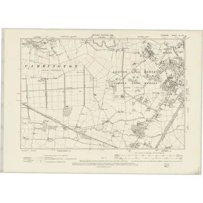 1897 Map of Cheshire IX.SW, 1899 Print
