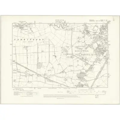 1904 Map of Cheshire IX.SW, 1911 Print