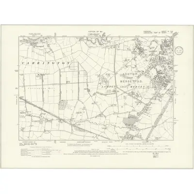 1904 Map of Cheshire IX.SW, 1936 Print