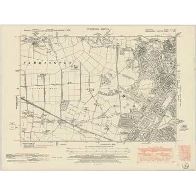 1938 Map of Cheshire IX.SW, 1946 Print