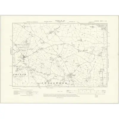 1907 Map of Cheshire L.NE, 1911 Print