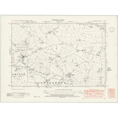 1938 Map of Cheshire L.NE, 1946 Print