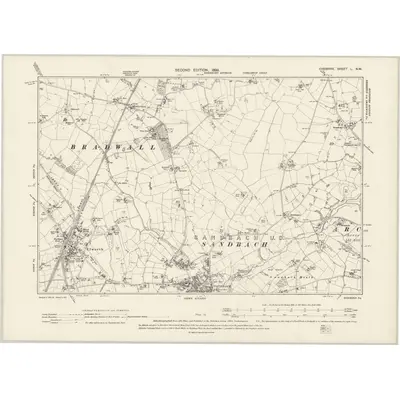 1897 Map of Cheshire L.NW, 1899 Print