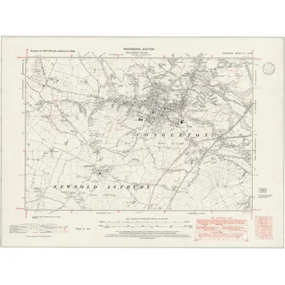1938 Map of Cheshire LI.NW, 1946 Print