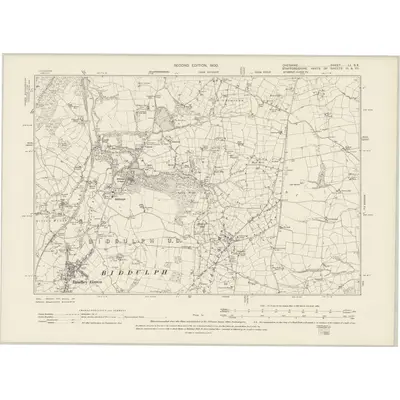 1897 Map of Cheshire LI.SE, 1900 Print
