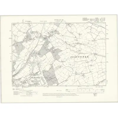 1909 Map of Cheshire LIII.NW, 1914 Print