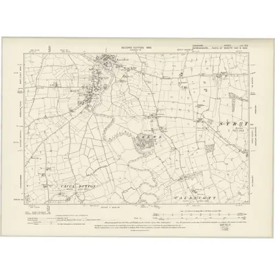 1897 Map of Cheshire LIII.SE, 1900 Print