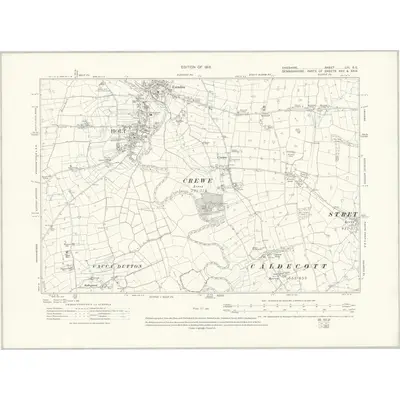 1909 Map of Cheshire LIII.SE, 1913 Print