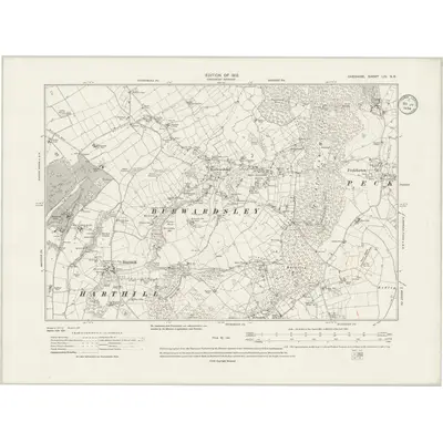 1909 Map of Cheshire LIV.NE, 1934 Print