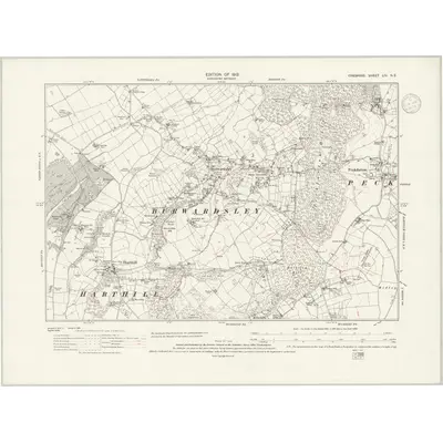 1909 Map of Cheshire LIV.NE, 1936 Print