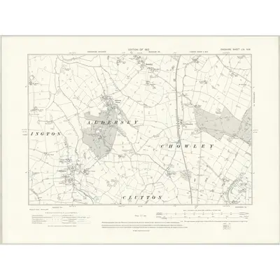 1909 Map of Cheshire LIV.NW, 1912 Print
