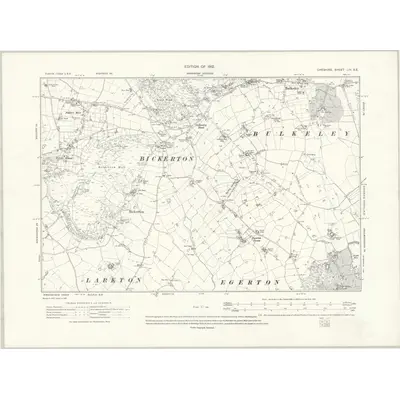 1909 Map of Cheshire LIV.SE, 1912 Print
