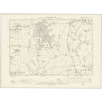 1897 Map of Cheshire LIV.SW, 1899 Print