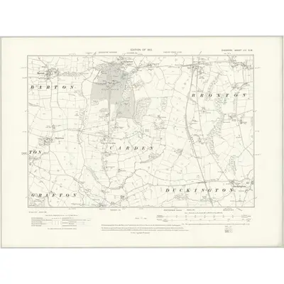 1909 Map of Cheshire LIV.SW, 1913 Print