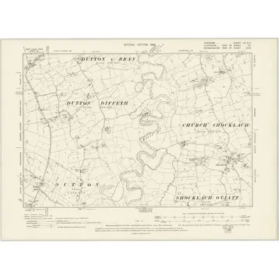 1897 Map of Cheshire LIX.NE, 1899 Print