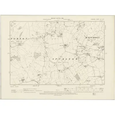 1897 Map of Cheshire LV.NW, 1899 Print
