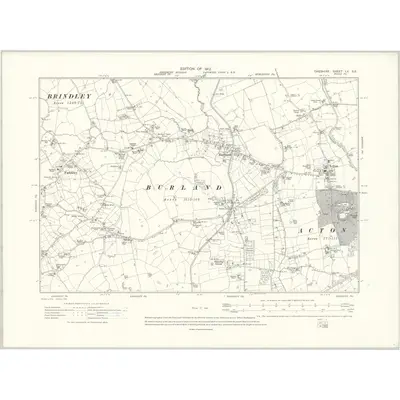 1908 Map of Cheshire LV.SE, 1912 Print
