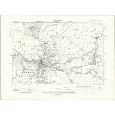 1908 Map of Cheshire LVI.SW, 1910 Print