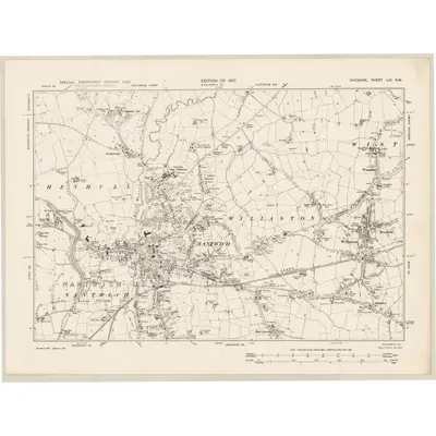 1938 Map of Cheshire LVI.SW, 1939 Print
