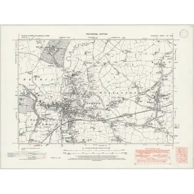 1938 Map of Cheshire LVI.SW, 1946 Print