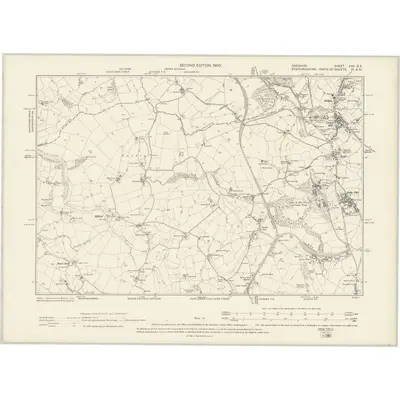 1897 Map of Cheshire LVII.SE, 1900 Print