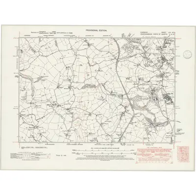 1938 Map of Cheshire LVII.SE, 1946 Print