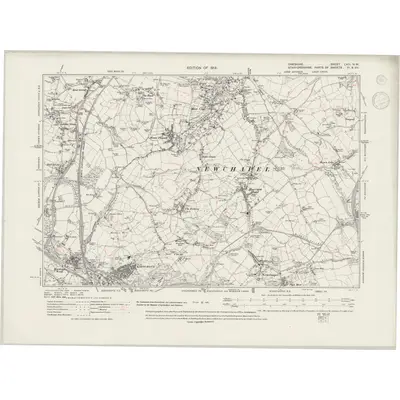 1908 Map of Cheshire LVIII.NW, 1944 Print