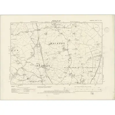 1909 Map of Cheshire LX.SE, 1937 Print