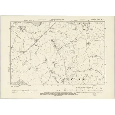 1897 Map of Cheshire LXI.SE, 1899 Print