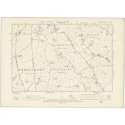 1897 Map of Cheshire LXII.NW, 1899 Print