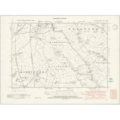 1938 Map of Cheshire LXII.NW, 1946 Print