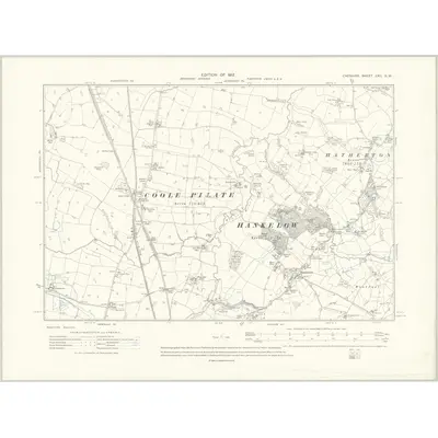 1908 Map of Cheshire LXII.SW, 1912 Print
