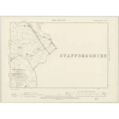 1896 Map of Cheshire LXIII.SW, 1900 Print