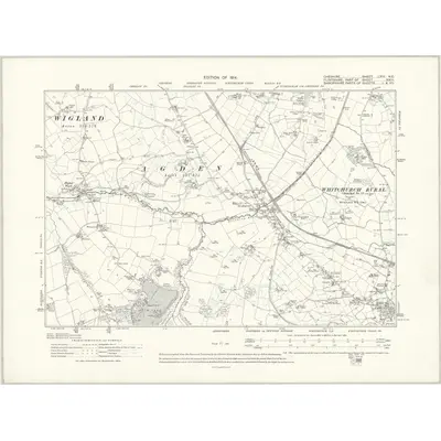 1909 Map of Cheshire LXIV.NE, 1914 Print