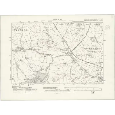1909 Map of Cheshire LXIV.NE, 1937 Print