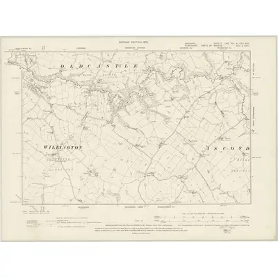 1897 Map of Cheshire LXIVA.NE & LXIV.NW, 1900 Print