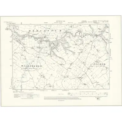 1909 Map of Cheshire LXIVA.NE & LXIV.NW, 1914 Print