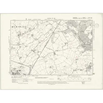 1908 Map of Cheshire LXV.NW, 1937 Print